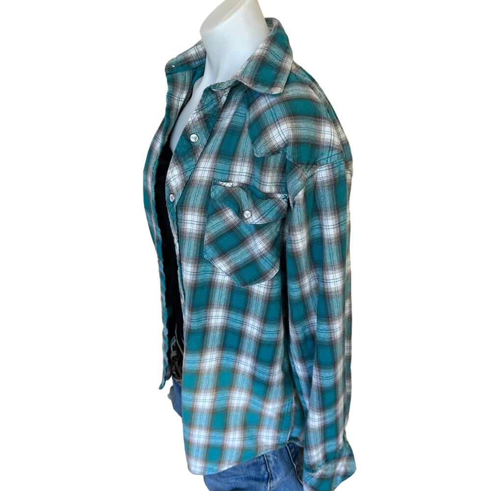 Game of Thrones Plaid Western Shirt SMALL Oversize Unique Winter is Here GOT - Picture 3 of 7